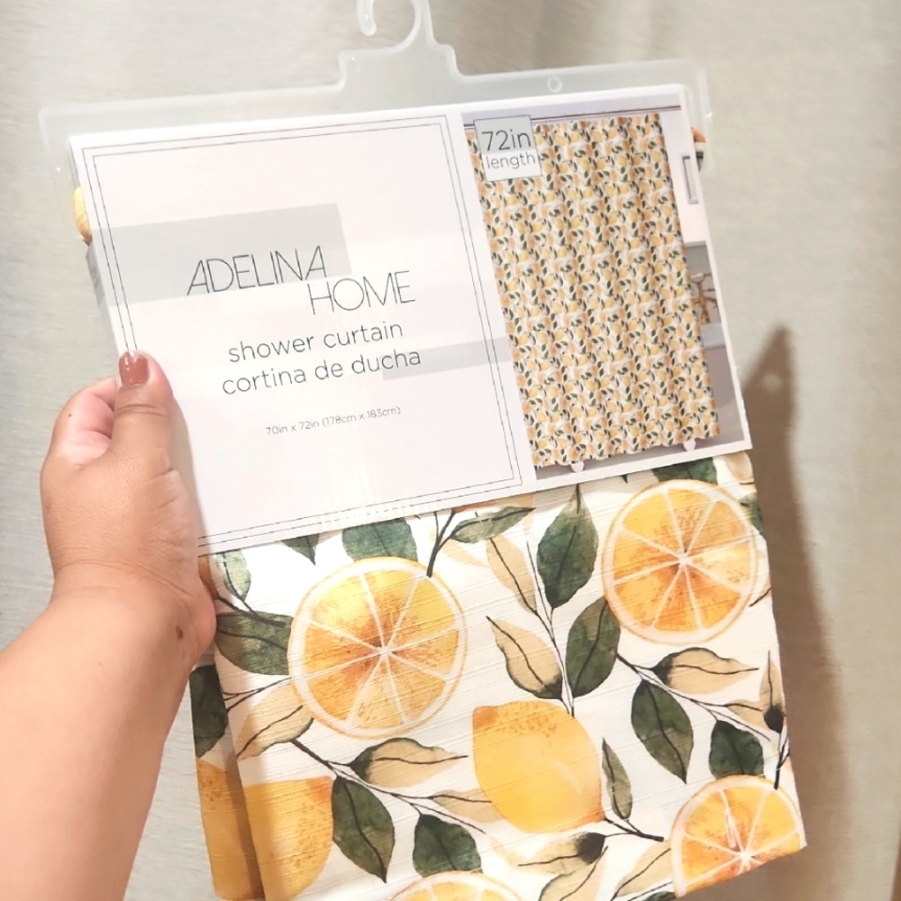 Lemon Print Shower Curtain